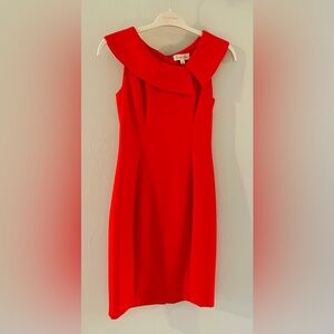 HARPER ROSE Envelope Collar Crepe Sheath Dress